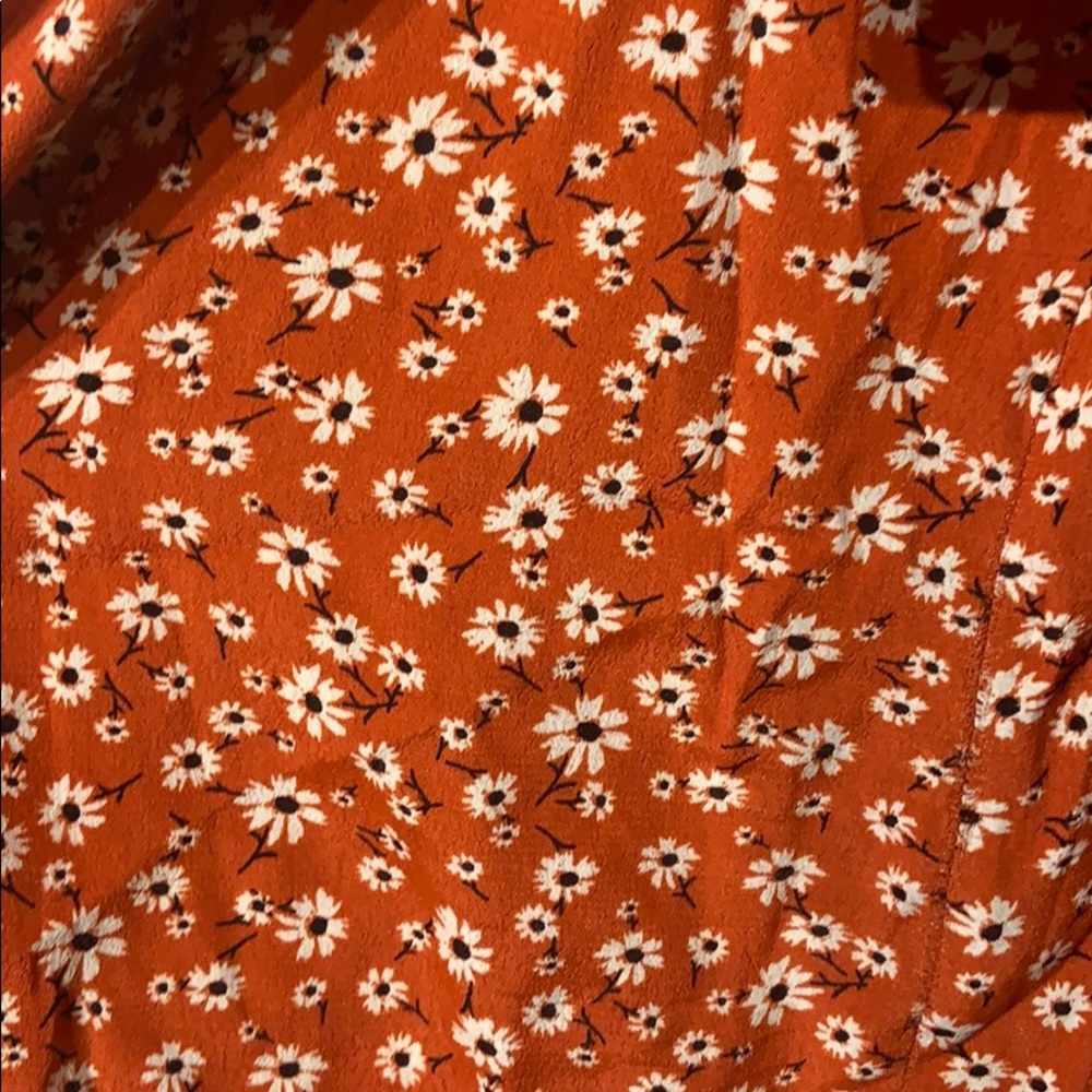 Orange mini floral dress - Picture 4 of 4